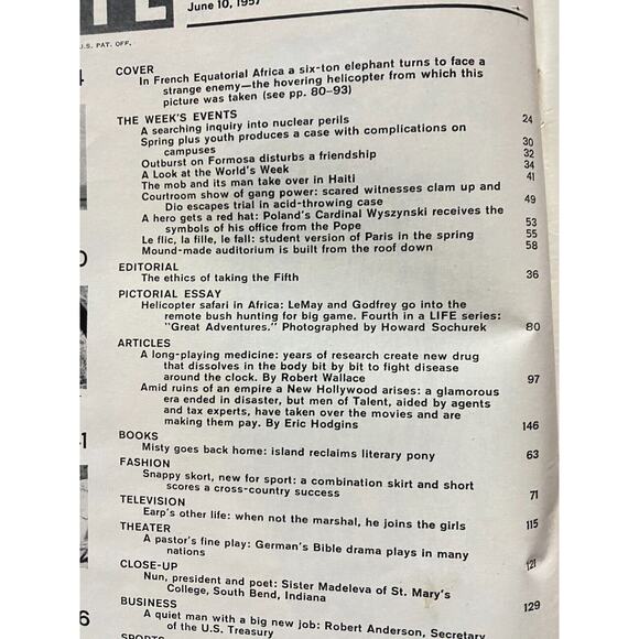 Life Magazine June 10 1957 Hunting in Africa with Arthur Godfrey - Picture 3 of 10